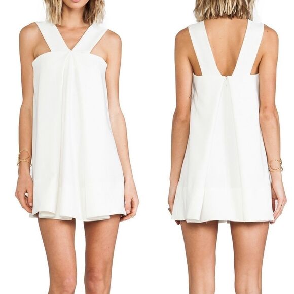NWT AQ/AQ Amp Mini Dress Cream 2 - Picture 1 of 8